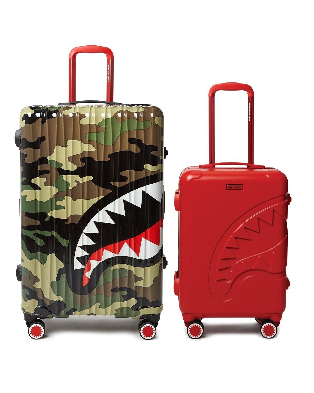 Sale Sprayground Full-Size Camo Carry-On Red Luggage Bundle Discount - -0