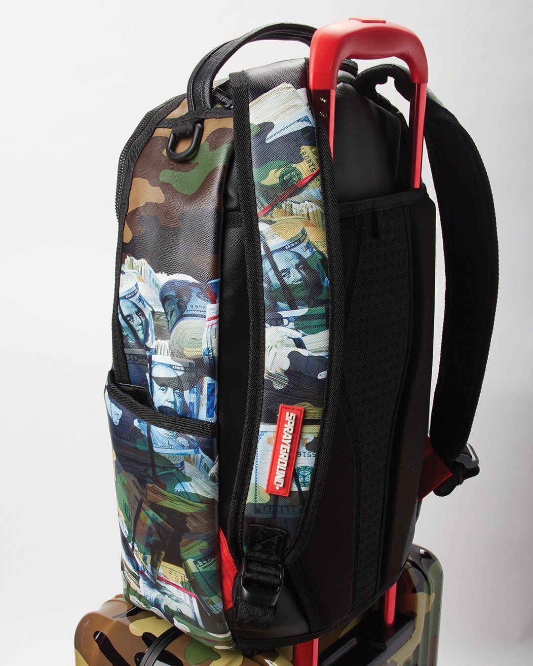 Sale Sprayground Full-Size Black Carry-On Camo Luggage Bundle Discount - -10