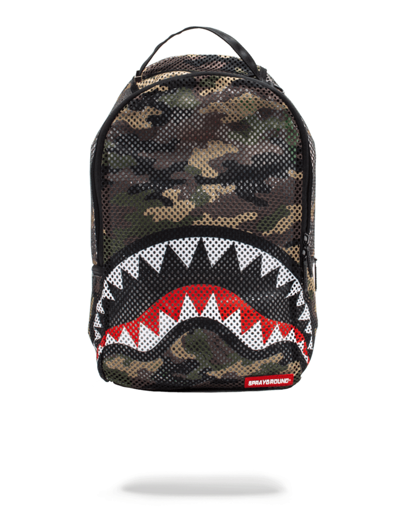 Sprayground Camo Mesh Shark Handbag - -0
