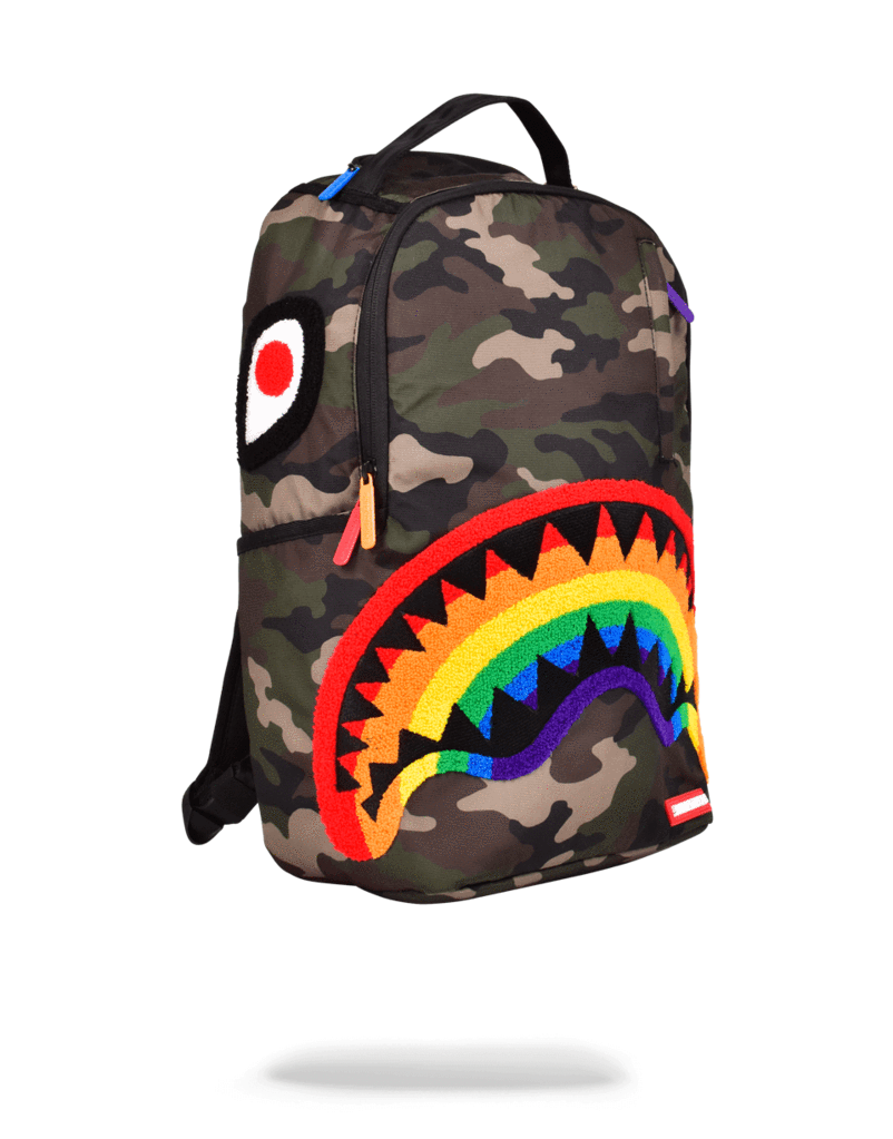 Sprayground Chenille Rainbow Shark Bags - -1