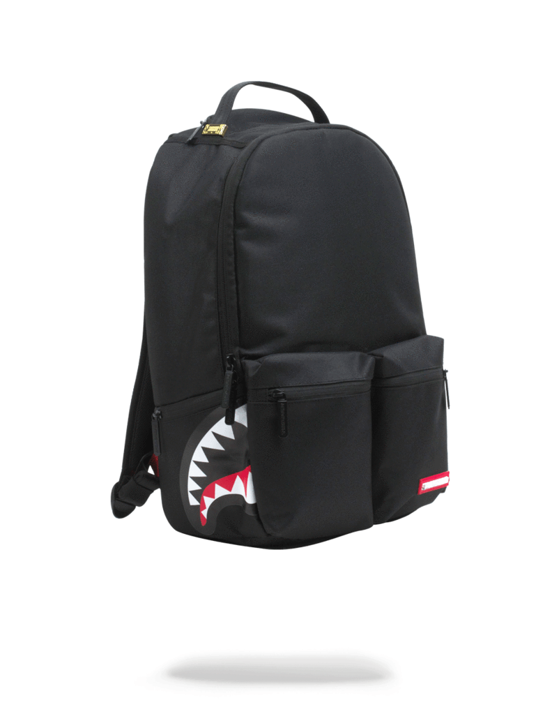 Sprayground Double Cargo Side Shark (Black) Bag - -1