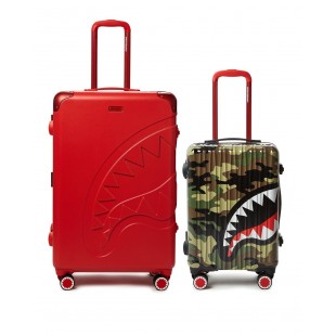 Sale Sprayground Full-Size Red Carry-On Camo Luggage Bundle Discount